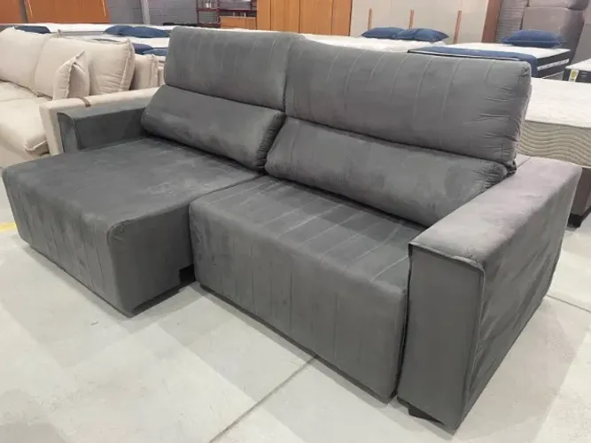 Sofá Retrátil e Reclinável Gigante (OFERTA DE ÚLTIMA PEÇA, NOVO)