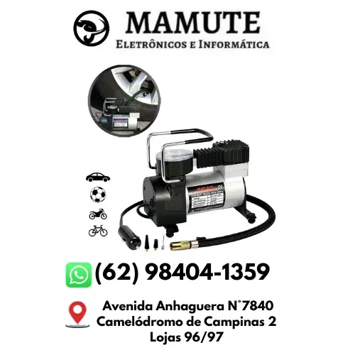 Compressor de Ar Automotivo Portátil 12v Bola Colchão