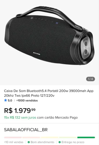 Caixa de som Sabala 