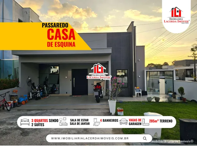 Residencial Passaredo - Casa Térrea 3 Quartos Sendo 2 Suítes com Closet e Espaço Gourmet