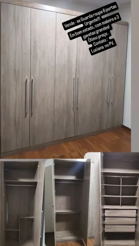 Guarda Roupa 6 portas / 3 gavetas grandes ótimo estado