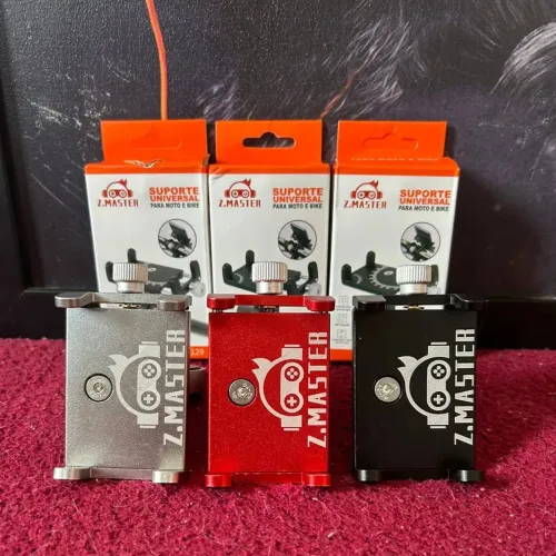 Suporte de celular em alumínio para moto