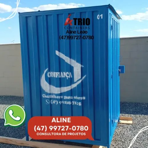 Container Almoxarifado 1,5x1,5 m | Piso Compensado Naval Reforçado