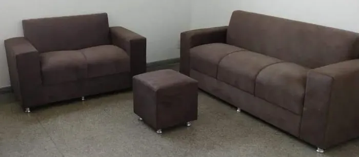 Sofá 2 e 3 assentos Suede macio D33 Resistente Confortável Promoção