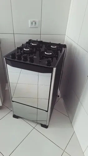 FOGÃO 4 BOCAS DAKO - STYLE COM MESA DE VIDRO BIVOLT ESPELHADO
