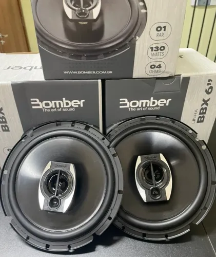 Alto Falantes Bomber 6x6 polegadas 130w rms par triaxial para carro portas dianteiras