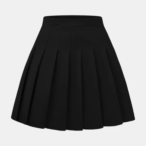 Short saia plissada preta (NOVA)
