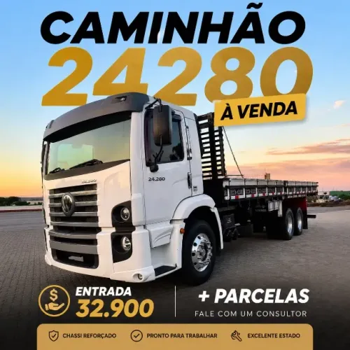 Caminhão Vw 24-280 2021 Com Carroceira