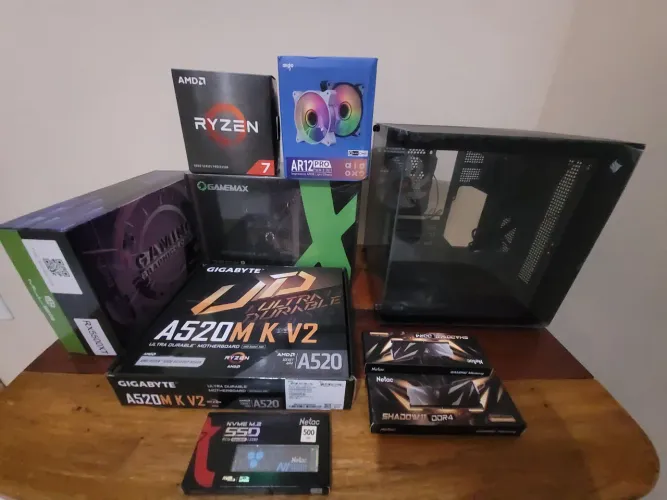 PC Gamer Ryzen 5 5600 | PC Gamer Ryzen 5 5600 | RX 5500 XT 8GB | 16GB RAM | SSD e Mais