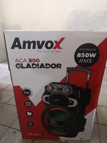 Caixa de som portátil potência 850w