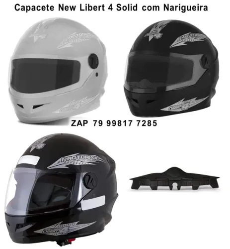 Capacetes Pro Tork New Liberty 4 Solid Com Narigueira Celo Inmetro, Refletivo