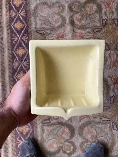 Porta Sabonete Amarelo Cerâmica