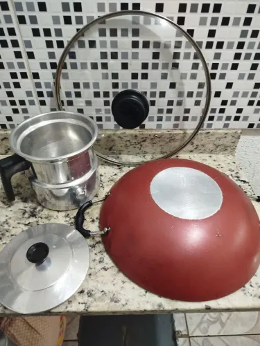 Panela Tramontina Gde+bule alumínio aviso sonoro.