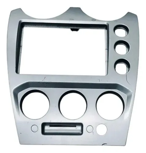 Moldura Painel Central Radio Fiesta Sedan 2007 A 2010 Cinza