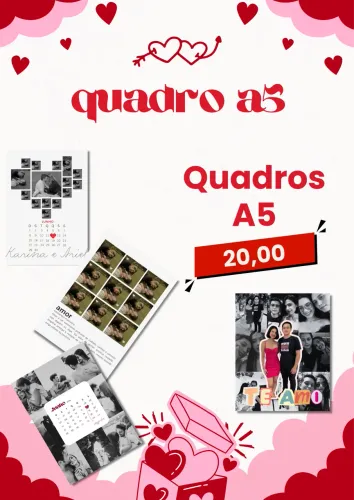 Quadro A5 dia dos namorados 