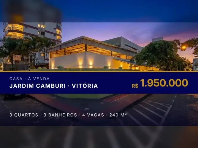 Jardim Camburi: Casa de Esquina com Habite-se Comercial e 4 Vagas!