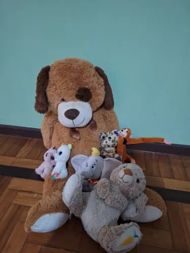 Lote de bichos de pelúcia 