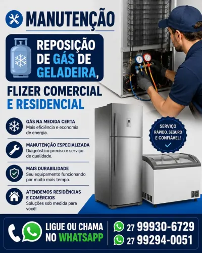 Manutenção e reparos em Geladeira 
