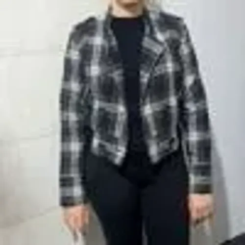 jaqueta preta xadrez flanelada nº40