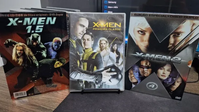 DVDs X-Men Primeira Classe, X-men 1.5 Xtreme Edition , X-Men 2 Edição Especial