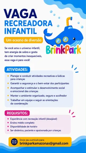 Vaga para recreadores (Brink Park AM Shopping)
