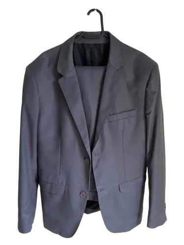 Terno Slim Fit Cinza - Tamanho 50
