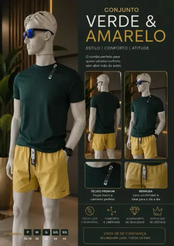 Conjunto verde e amarelo