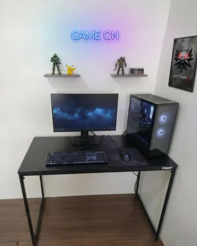 Escrivaninha NOVA Mesa Multiuso Estilo Industrial para Notebook Computador de Estudo Offic