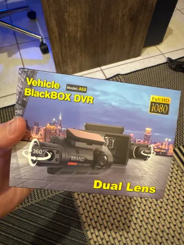 Câmera veicular dupla com microfone 