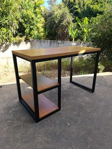 Mesa estilo industrial Escritório Home office sala gamer