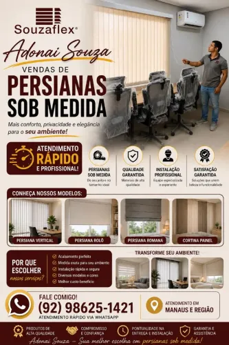Persianas? Contate-nos SouzaFlex