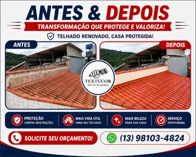 Impermeabilização e Lavagem de Telhados - Mongaguá, Praia Grande e Itanhaém