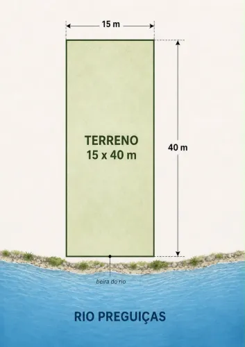 Terreno Beira-Rio em Barreirinhas - 600 m² | Excelente Investimento