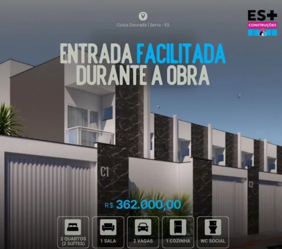 Casa com 2 suítes à venda, 53 m² por R$ 362.000 - Residencial Jacaraípe - Serra/ES