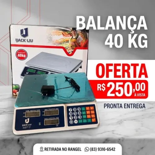 BALANÇA 40KG NOVA COM BATERIA RECARREGAVEL