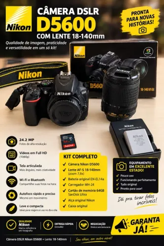 Câmera DSLR Nikon D5600