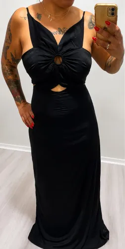 Vestido longo preto