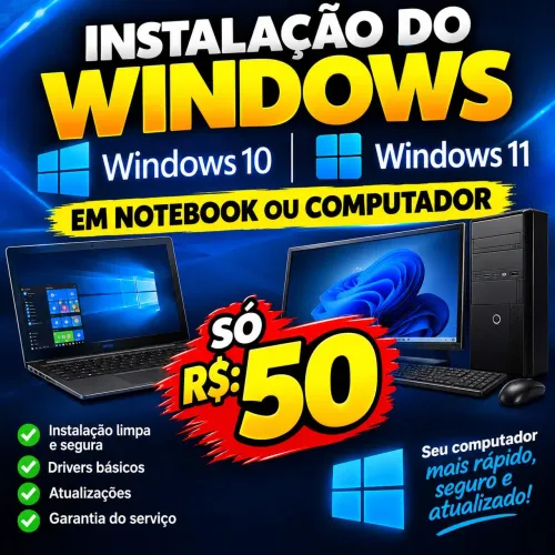 Instalação do Windows 10 ou 11 