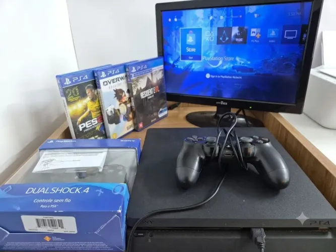 PLAYSTATION 4 SLIM 500GB SEMI NOVO