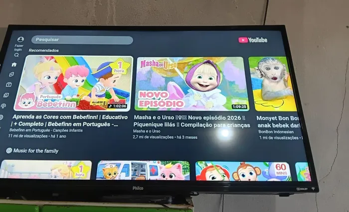 Vendo essa TV ela é smart está funcionando normal só tem umas linhas na tela