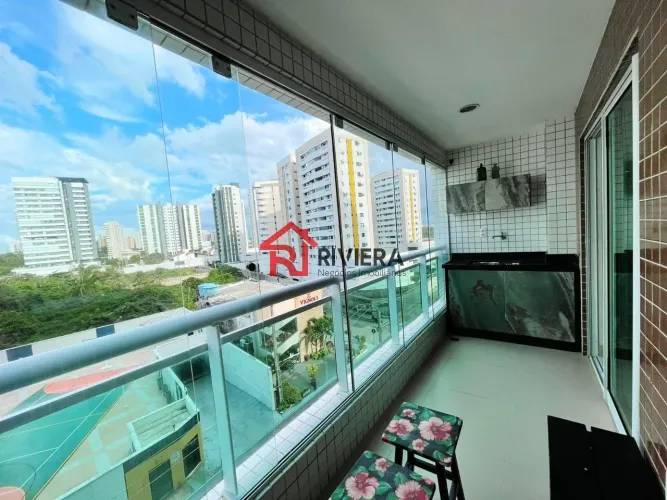 Apartamento para Locação na Ponta do Farol, São Luís-MA: 1 Quarto, 1 Suíte, 1 Sala, 1 Banh