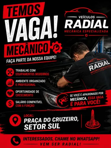 VAGA PARA MECÂNICO AUTOMOTIVO