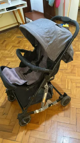 Carrinho com balanço e Moisés 