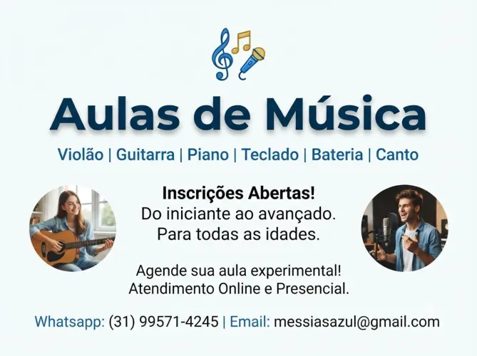 Aulas de música desconto especial