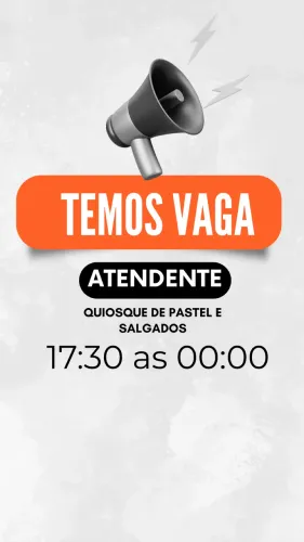 Atendente Freelance Quiosque de Lanche