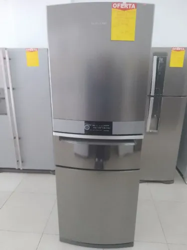 (((12X349,00))) 485LTS 220V REFRIGERADOR BRASTEMP FROST FREE AÇO INOX INVERSE EXCLUSIVO 