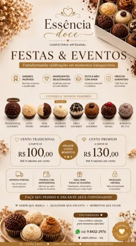 Docinhos feitos com carinho para a sua festa! ?