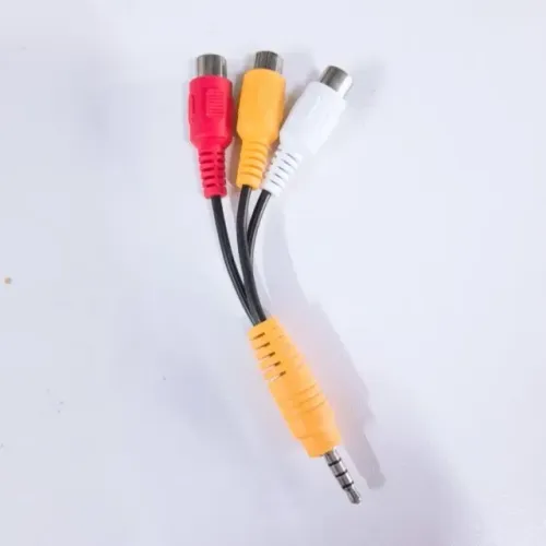 Cabo Adaptador P2 Com 3 RCA Fêmea P2 Para Áudio Vídeo para TV - Entrega Grátis