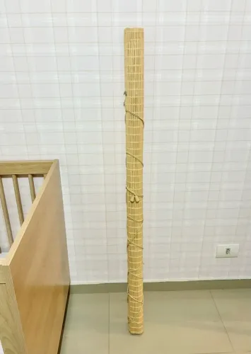 Persiana Rolô de Bambu Natural com Bandô