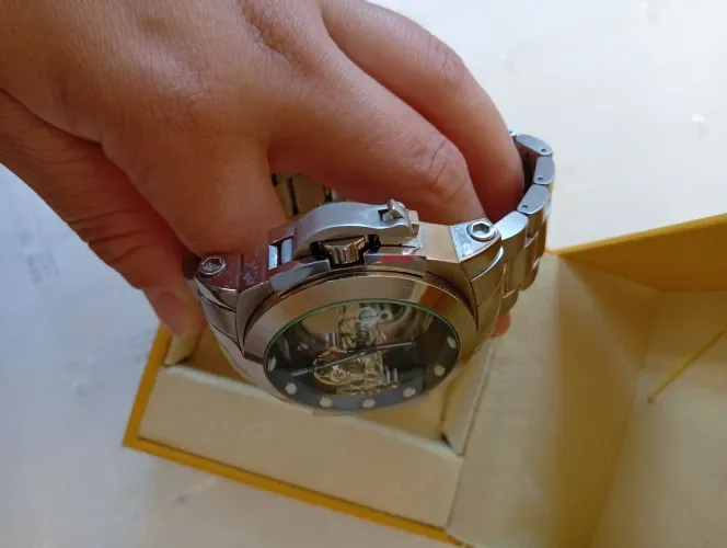 Relógio Invicta Russian Diver Skeleton 24707A Automático Original Aço Inox